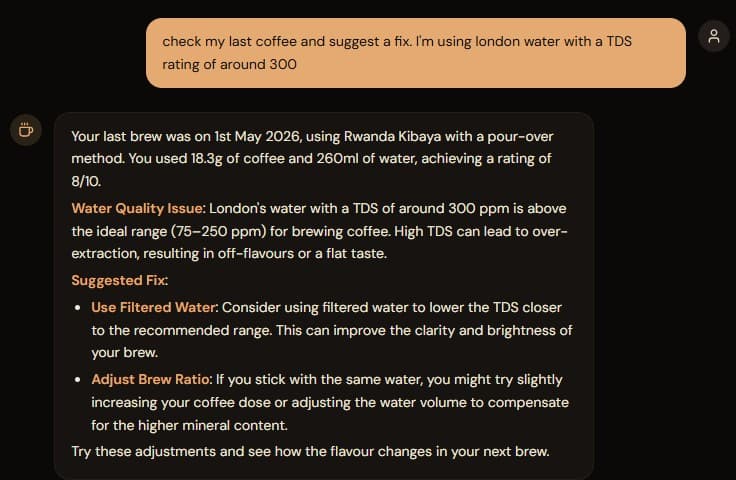 Coffee Rambler AI matching shop quality demo screenshot step 2
